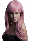 Sienna Womens Pastel Pink Mid Length Fashion Wig With Fringe-Party Land Online